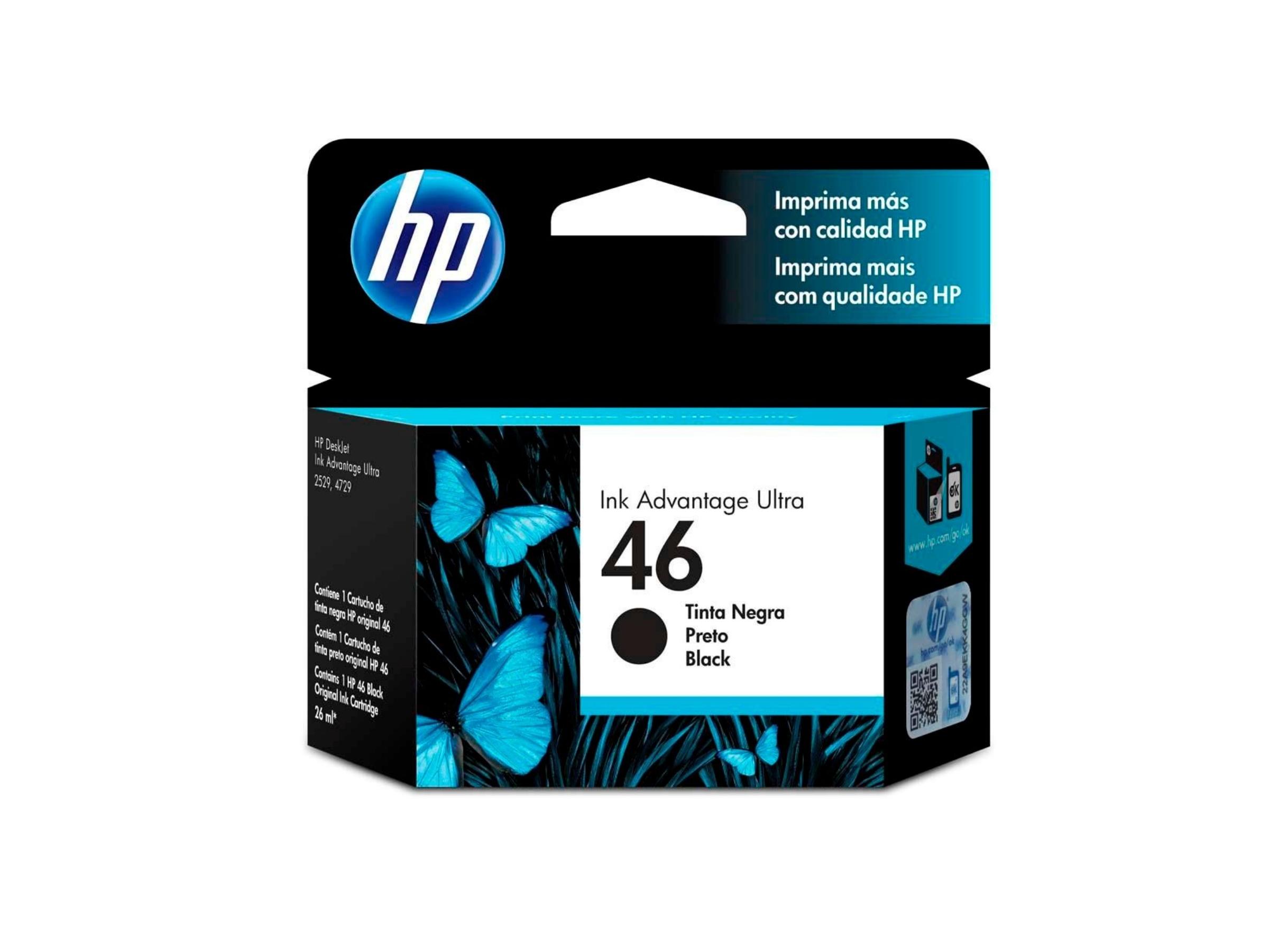 CARTUCHO DE TINTA HP 46 NEGRO (CZ637AL) 2529/4729/5738/5739 1500 PAG.